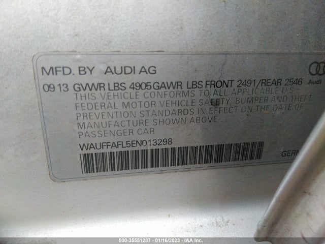 WAUFFAFL5EN013298 Audi A4 Premium Plus