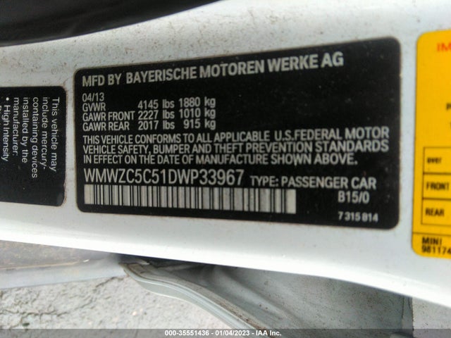 WMWZC5C51DWP33967 Mini Cooper Countryman S All4