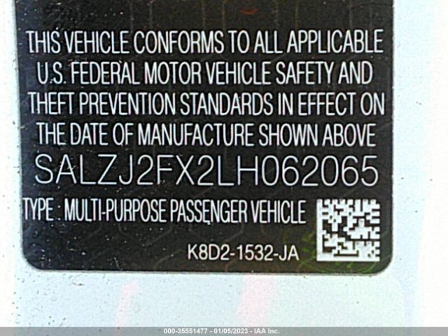 SALZJ2FX2LH062065 Land Rover Range Rover Evoque S