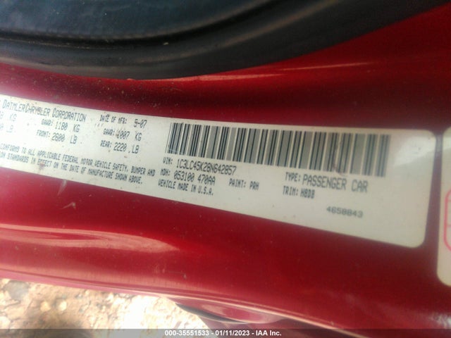 1C3LC45K28N642857 Chrysler SEBRING LX