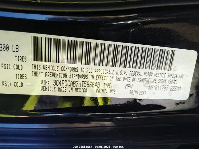 Dodge JOURNEY SE 2017 3C4PDCAB7HT586649 Image 9