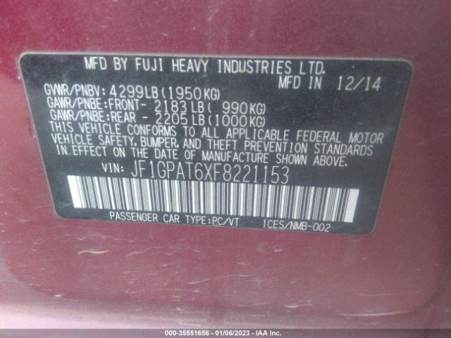 JF1GPAT6XF8221153 Subaru Impreza Wagon 2.0i Sport Premium