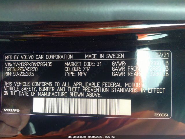 YV4102PK0N1786405 Volvo Xc90 T5 Momentum 7 Passenger