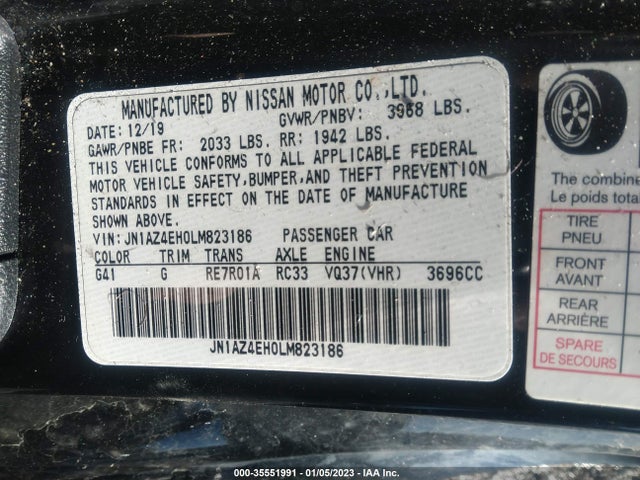 2020 Nissan Z, VIN: JN1AZ4EH0LM823186