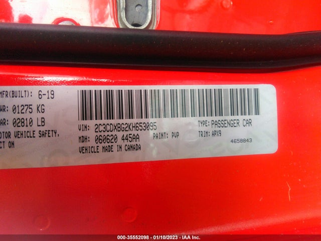 Dodge Charger Sxt 2019 2C3CDXBG2KH653095 Image 9