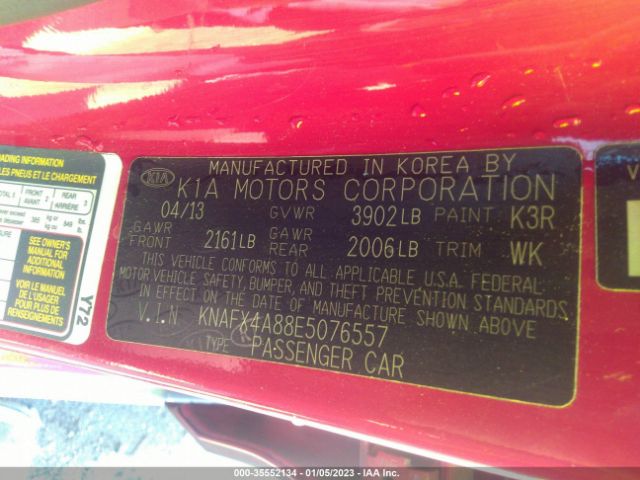 KNAFX4A88E5076557 KIA FORTE EX