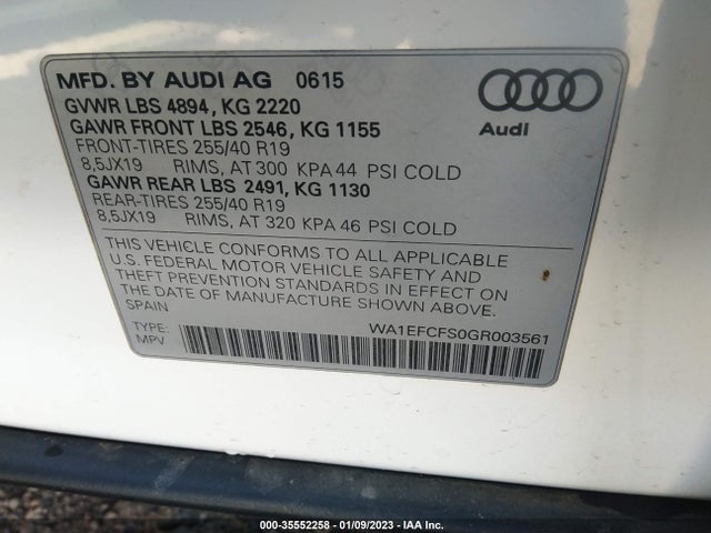 WA1EFCFS0GR003561 Audi Q3 Premium Plus