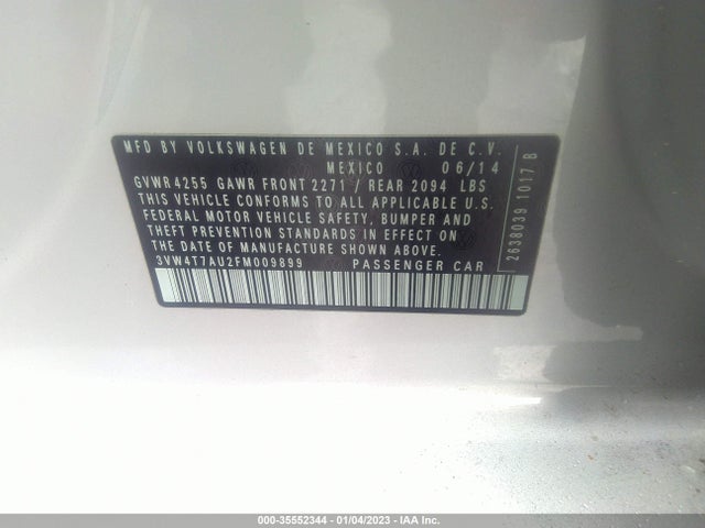 2015 Volkswagen GTI, VIN: 3VW4T7AU2FM009899