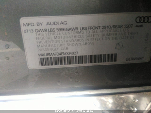 2014 Audi A8, VIN: WAURMAFD4EN004927