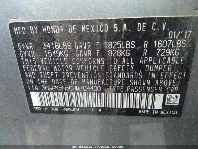2017 Honda Fit, VIN: 3HGGK5H56HM704400
