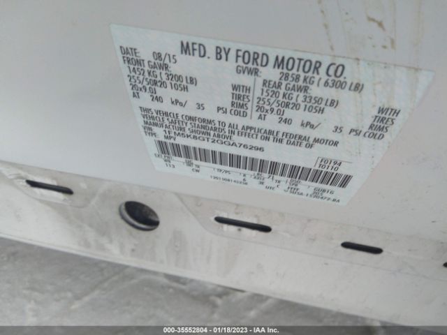 1FM5K8GT2GGA76296 Ford EXPLORER SPORT