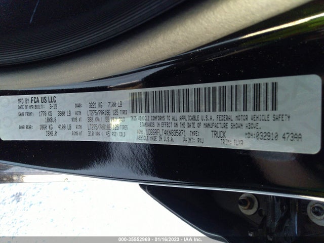 2019 Ram 1500, VIN: 1C6SRFLT4KN835071