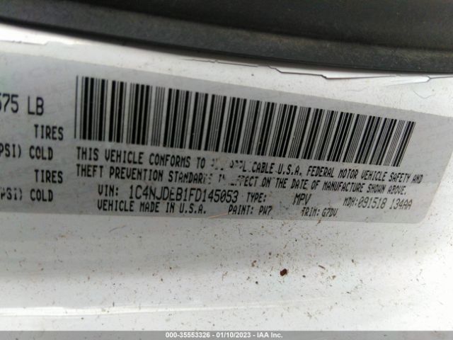 1C4NJDEB1FD145053 Jeep Compass Latitude