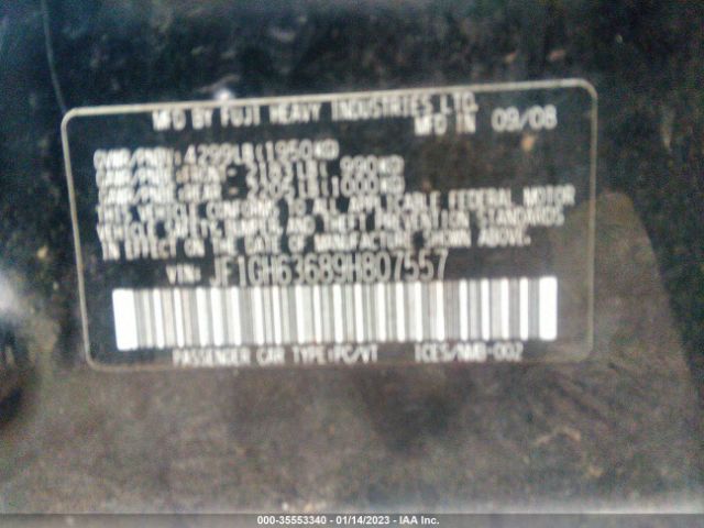 JF1GH63689H807557 Subaru Impreza Wagon Outback Sport