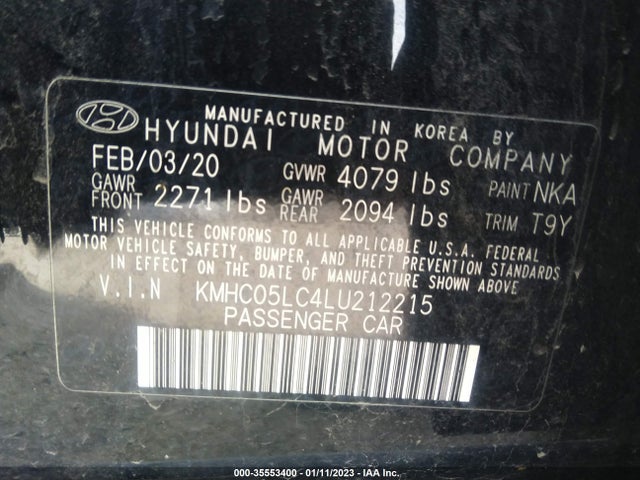 2020 Hyundai Ioniq, VIN: KMHC05LC4LU212215