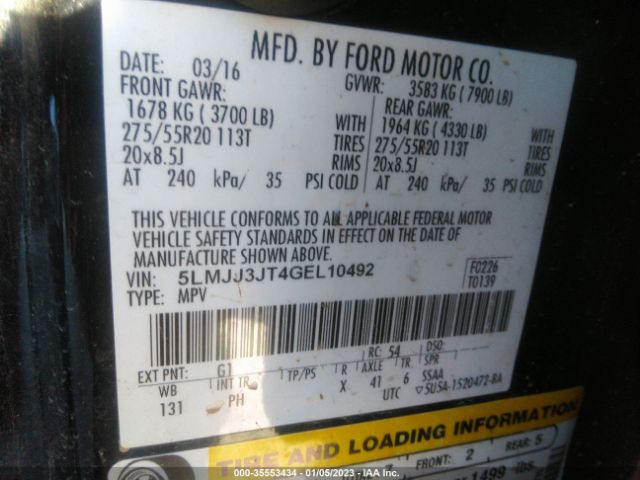 5LMJJ3JT4GEL10492 Lincoln Navigator L Select