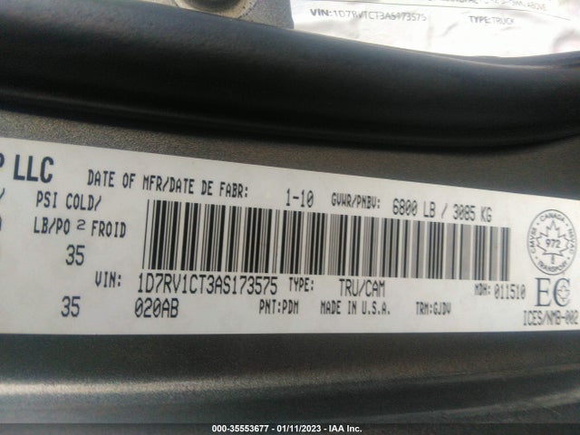 Dodge Ram 1500 Laramie 2010 1D7RV1CT3AS173575 Image 9