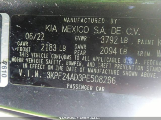 3KPF24AD3PE508266 KIA Forte Lxs