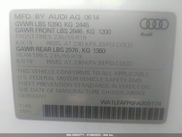 WA1LFAFP6FA009174 Audi Q5 Premium Plus