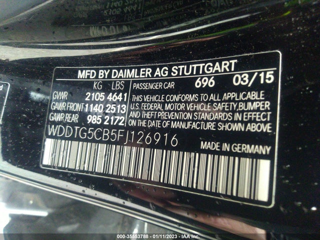 2015 Mercedes-Benz GLA-Class, VIN: WDDTG5CB5FJ126916