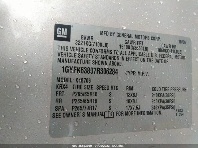 Cadillac Escalade 2007 1GYFK63807R306284 Image 10