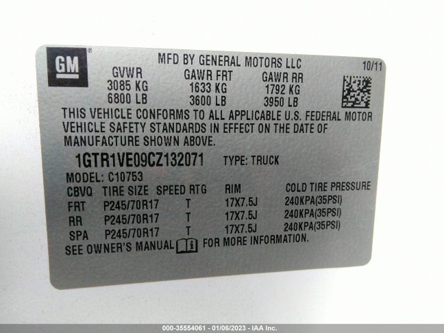 GMC Sierra 1500 Sle 2012 1GTR1VE09CZ132071 Image 11