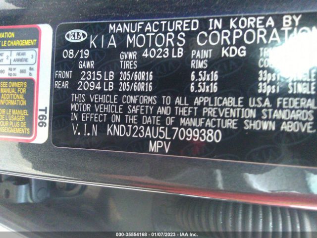 KNDJ23AU5L7099380 KIA SOUL LX