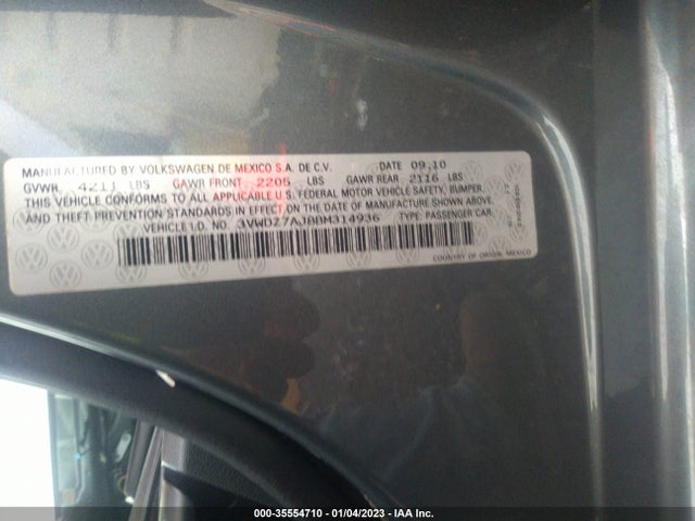 3VWDZ7AJ8BM314936 Volkswagen Jetta