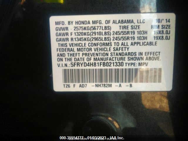 2015 Acura MDX, VIN: 5FRYD4H81FB021330