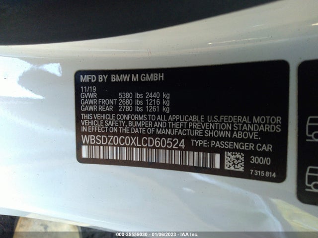 2020 BMW 8 Series, VIN: WBSDZ0C0XLCD60524
