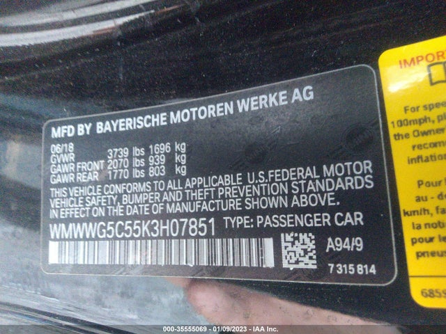 WMWWG5C55K3H07851 Mini Convertible Cooper