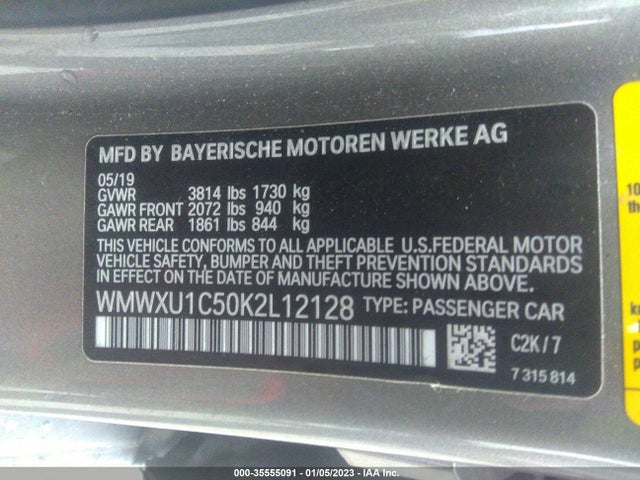 2019 Mini Hardtop, VIN: WMWXU1C50K2L12128