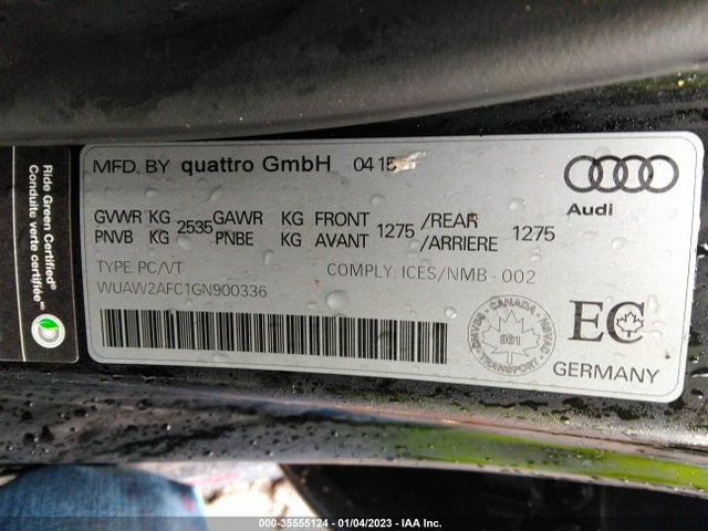 2016 Audi S7, VIN: WUAW2AFC1GN900336