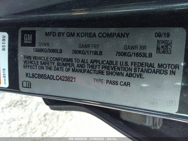 Chevrolet SPARK LS 2020 KL8CB6SA0LC423821 Image 9