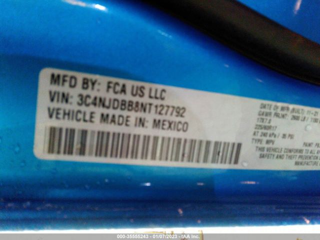 3C4NJDBB8NT127792 Jeep Compass