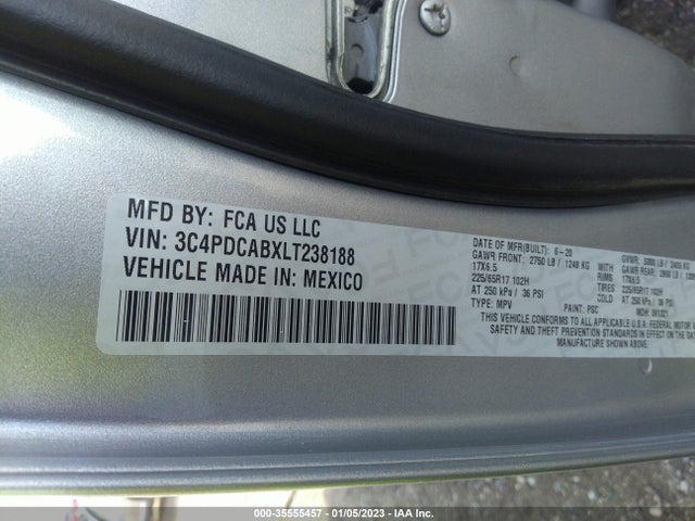 Dodge Journey 2020 3C4PDCABXLT238188 Image 10