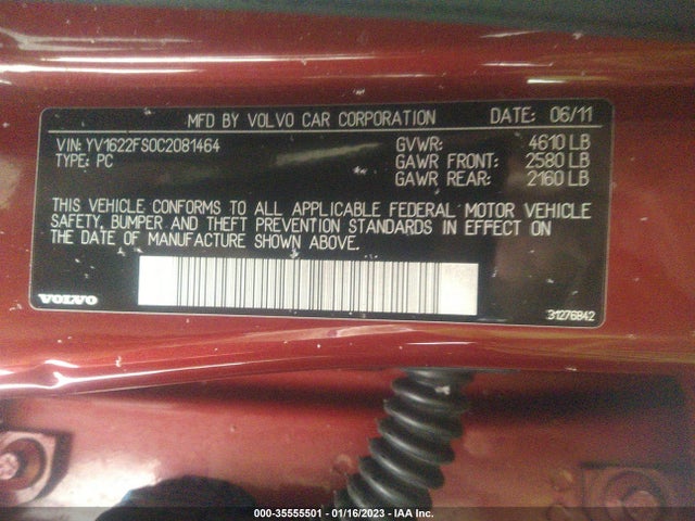 Volvo S60 T5 2012 YV1622FS0C2081464 Image 9