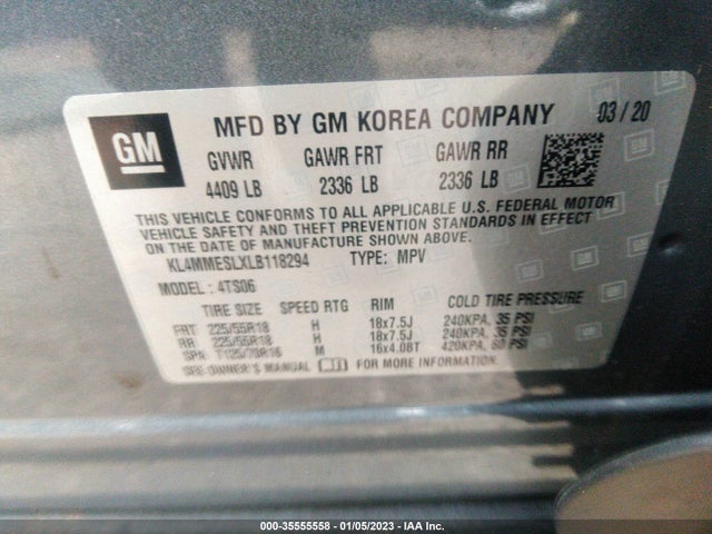 2020 Buick Encore, VIN: KL4MMESLXLB118294