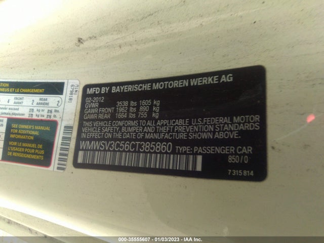WMWSV3C56CT385860 Mini Cooper Hardtop S