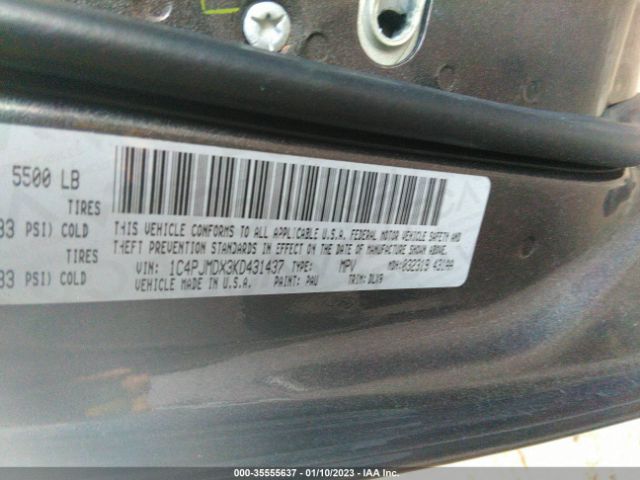 1C4PJMDX3KD431437 Jeep Cherokee Limited