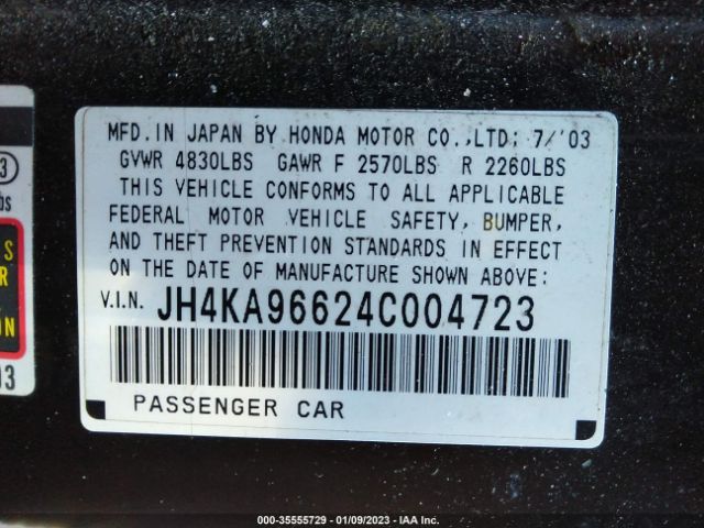 JH4KA96624C004723 Acura Rl W/navigation System