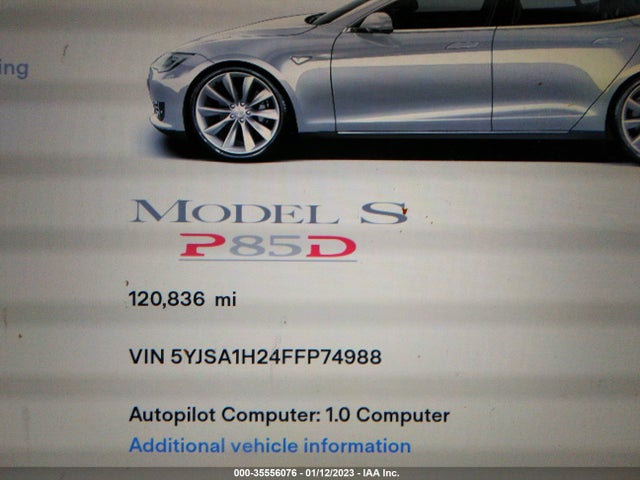 2015 Tesla Model S, VIN: 5YJSA1H24FFP74988