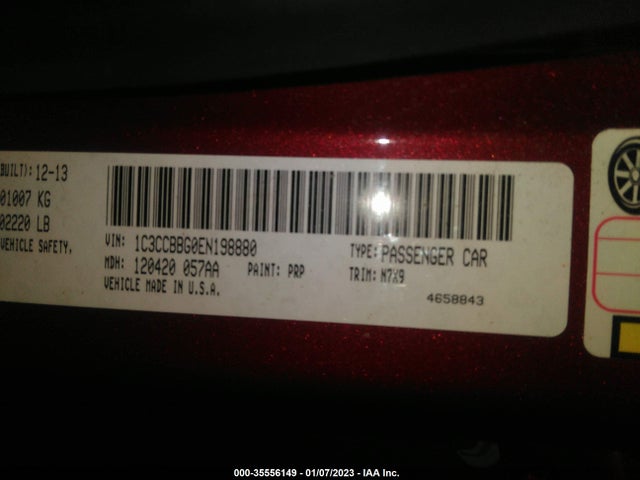 Chrysler 200 Touring 2014 1C3CCBBG0EN198880 Image 10