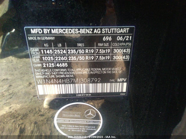 2021 Mercedes-Benz GLA-Class, VIN: W1N4N4HB7MJ308792