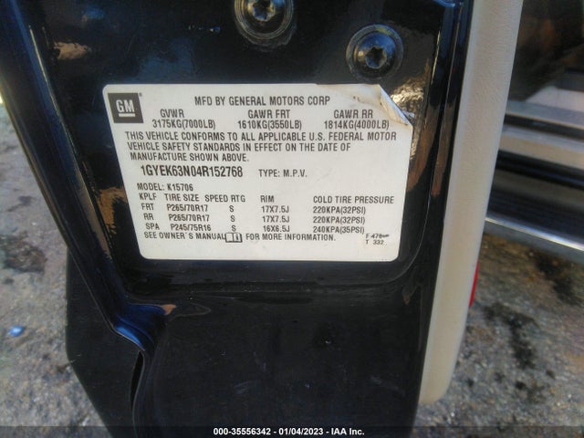 Cadillac Escalade 2004 1GYEK63N04R152768 Image 14