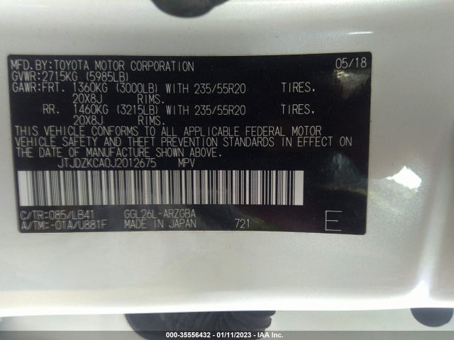 Lexus Rx Rx 350l 2018 JTJDZKCA0J2012675 Image 10