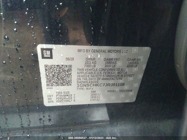 Chevrolet Suburban Lt 2018 1GNSCHKC7JR391108 Image 9