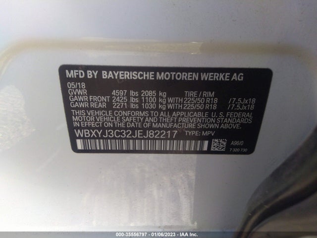 2018 BMW X2, VIN: WBXYJ3C32JEJ82217