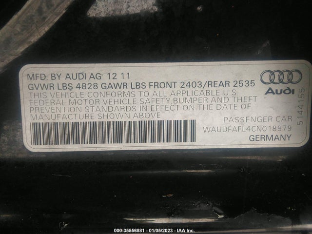 WAUDFAFL4CN018979 Audi A4 2.0t Premium