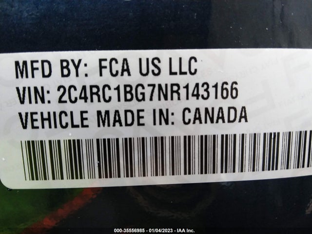 2C4RC1BG7NR143166 Chrysler Pacifica Touring L